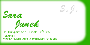 sara junek business card